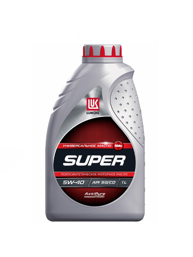 Моторное масло Лукойл Super 5W40 полусинтетическое 1л