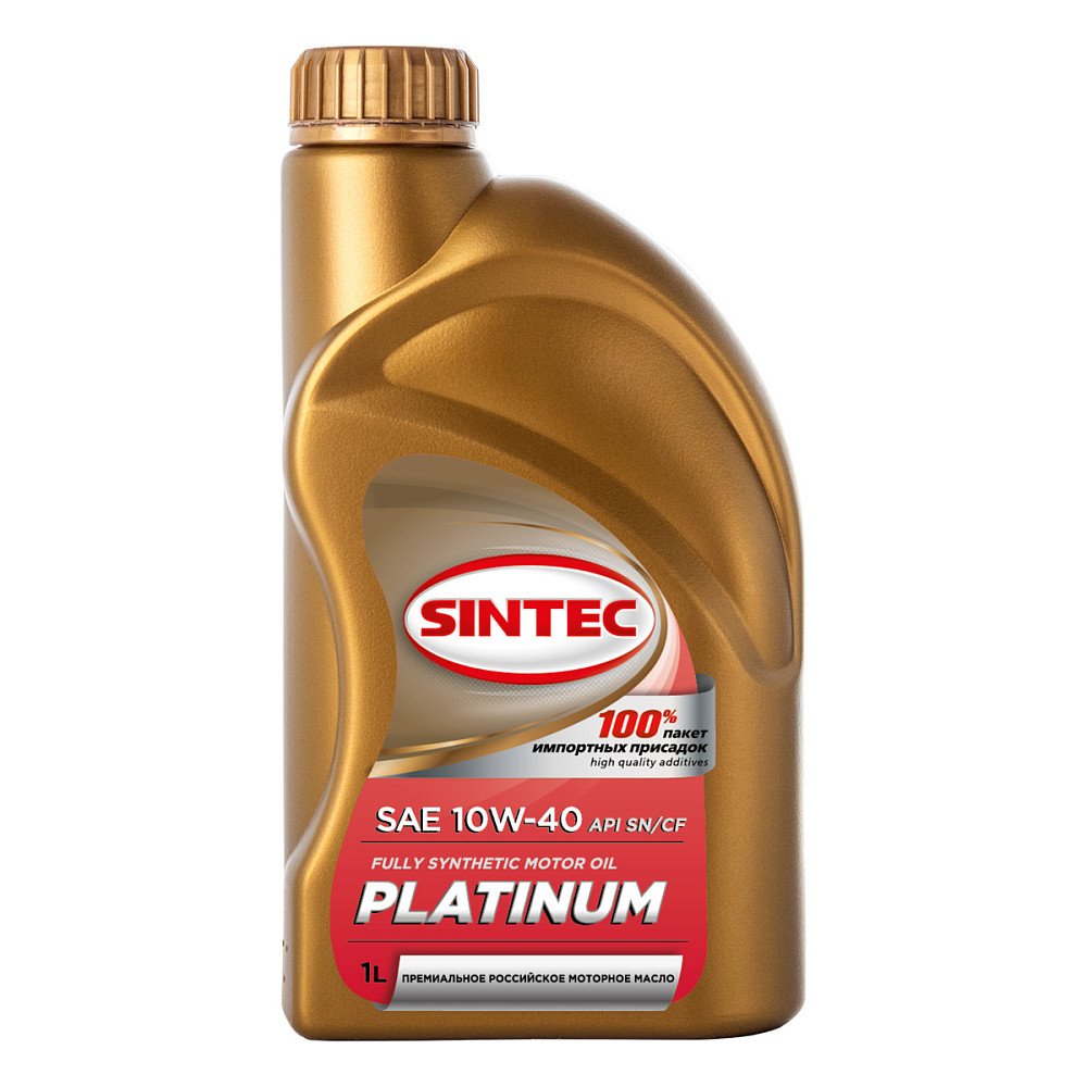 Моторное масло Sintec Platinum SN/CF 10W40 синтетическое 1л
